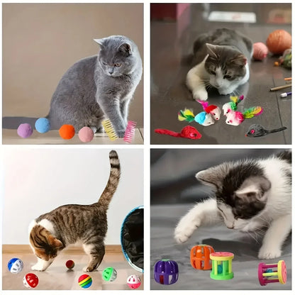 56pcs/28pcs/14pcs Pet Toys Mixed Pack. Various Plastic and Plush Toys