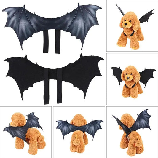 Pets Bat Wings Halloween Costumes  Cosplay  Black Wings  Dress-up for Dogs and Cats