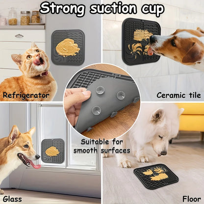 Silicone Slow Feeder Mat  Bathing Distraction