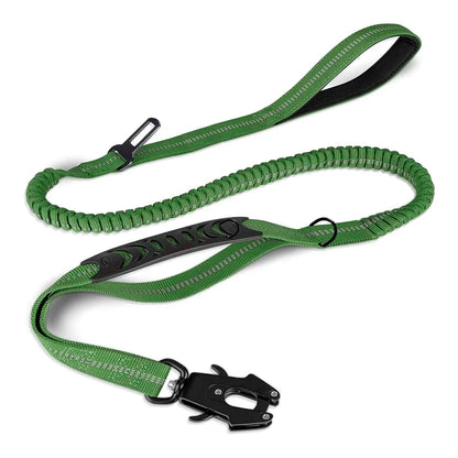Shock Absorbing Pet Leashes with Car Seatbelt for Large Dogs