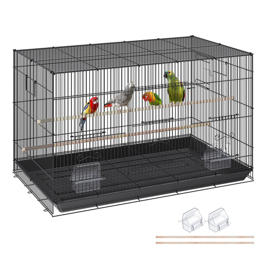 30inch Pet Bird Cage Metal with Rolling Stand Tray