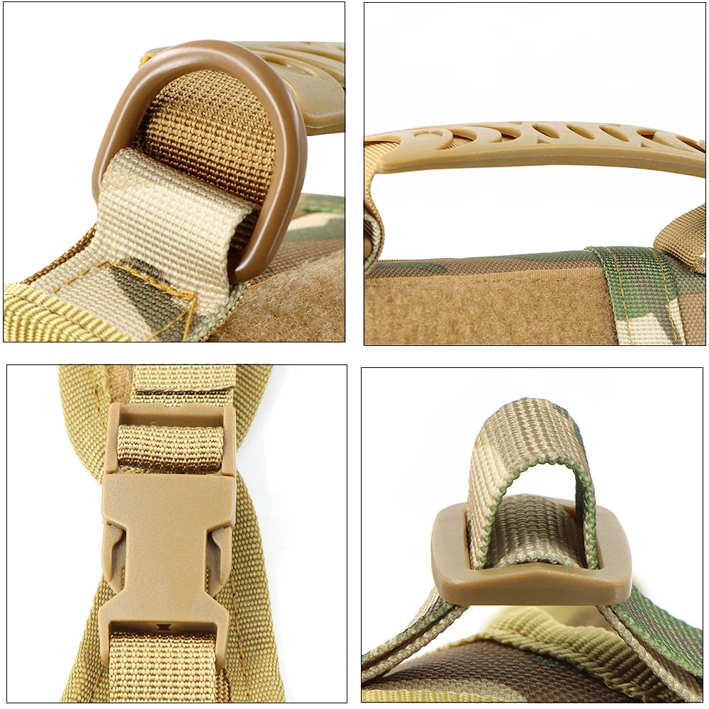 Tactical Cat Harness Adjustable Vest For  Small Dogs with Control Handle Walking Training